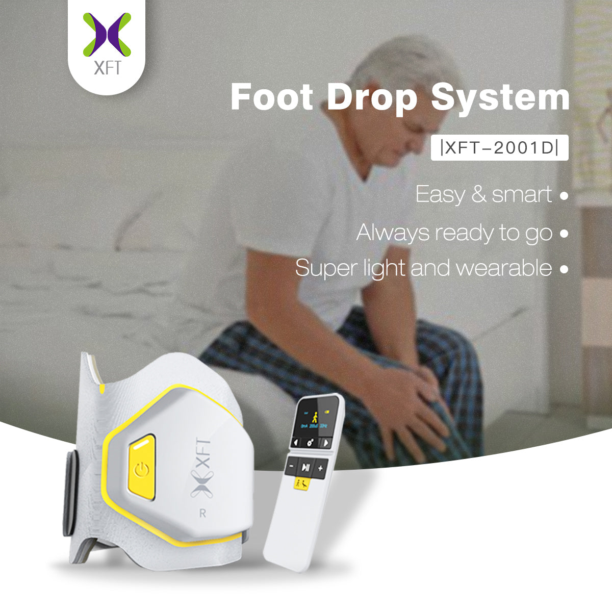 XFT 2001D Foot Drop System FES Stimulator for Leg Rehabilitation